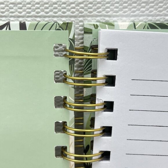 BLESSED Lined Hardcover Journal Notebook Green Gold Leaf Allover Print - Picture 17 of 17